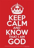 Keep Calm & Know God - Poster (Red)