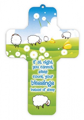 Count Your Blessings - Wooden Cross Wall Plaque