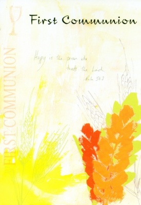 First Communion Card (Psalm 34:8)