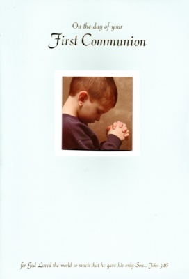 First Communion Card (John 3:16)