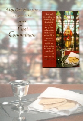 First Communion Card (Silver Chalice)