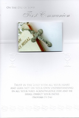 First Communion Card (Proverbs 3:5-6)