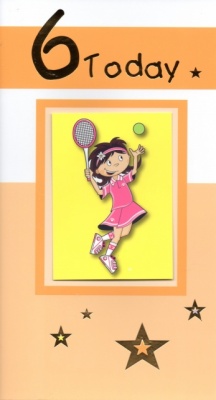 6th Birthday Card (Tennis)