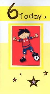 6th Birthday Card (Football)