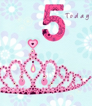 5th Birthday Card (Tiara)