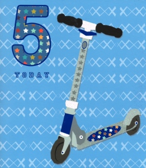 5th Birthday Card (Scooter)