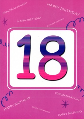 Birthday Card - 18th
