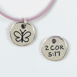 Butterfly/2 Cor. 5:17 Pendant