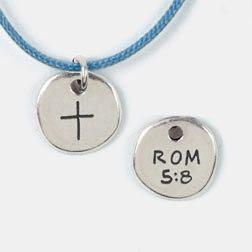 Cross/Romans 5:8 Pendant