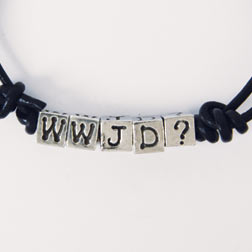WWJD? Block Bracelet