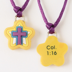 Star with Cross/Col 1:16 Pendant