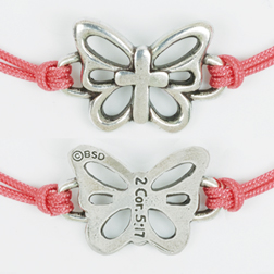 Butterfly w/Cross Bracelet