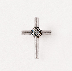 Tube Wrapped Cross Lapel Pin