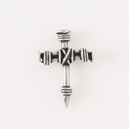 Wrapped Nails Cross Lapel Pin