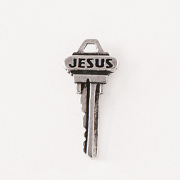 Jesus Key Lapel Pin (Pewter)