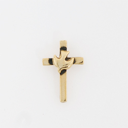 Cross with Dove Lapel Pin