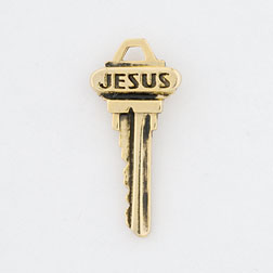 Jesus Key Lapel Pin (Gold Plated)