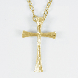 Flared Cross Pendant (Gold Plated)