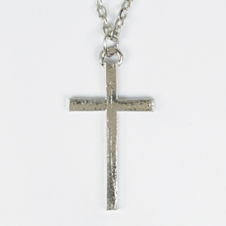 Plain Cross Large Pendant (Pewter)