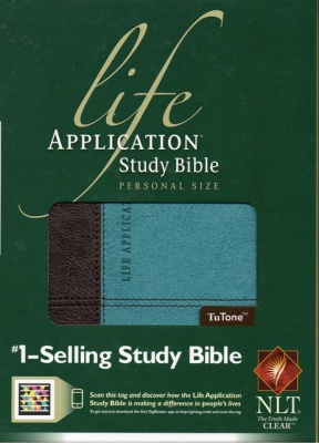 NLT Life Application Personal Size Study Bible (Dark Brown/Teal)