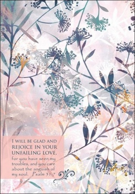 I Will Be Glad...Floral Hardcover Journal