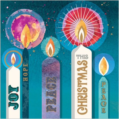 Peace Hope and Joy Christmas Cards - Pack of 10 - LoveChristianBooks.com