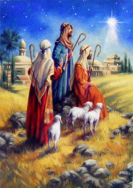 Shepherds And Sheep Christmas Cards Pack Of 5