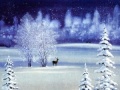 Stag in Snow Christmas Cards - Pack of 10