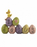 I Love Jesus Stacked Easter Egg Block
