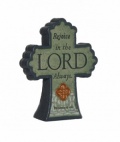 Rejoice in the Lord Always - Cross Plaque