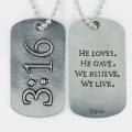 3:16 Dog Tag Pendant