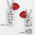 Love Never Fails/1 Cor. 13 Pendant