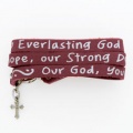 Everlasting God Leather Wrap Cross Bracelet