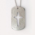 Rounded Cross Dog Tag Pendant