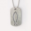 Fish Dog Tag Pendant