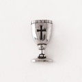 Communion Cup with Cross Lapel Pin