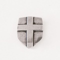 Shield with Cross Lapel Pin