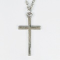 Plain Cross Large Pendant (Pewter)