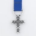 Fleur-de-Lis Cross Ribbon Bookmark