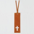 Cut-Out Cross Bookmark Soft Italian Leather