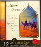 Merry Christmas & Christmas Joy Luxury Christmas Cards - 12 Pack