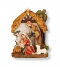 Joseph Mary Jesus Lamb Resin Nativity