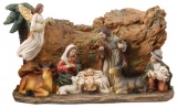 Angel Tree Scene Resin Nativity