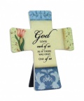 God Loves Each Of Us - Porcelain Cross