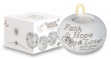 Faith Hope Love - Resin Candle Holder