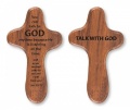 Talk With God Walnut Holding Cross