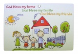 God Bless My Home with Trees - Wooden Plaque
