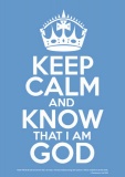 Keep Calm & Know God - Poster (Sky Blue)