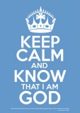 Keep Calm & Know God - Poster (Sky Blue)