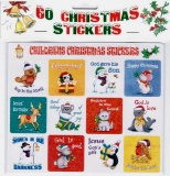 60 Childrens Cute Animals Christmas Stickers